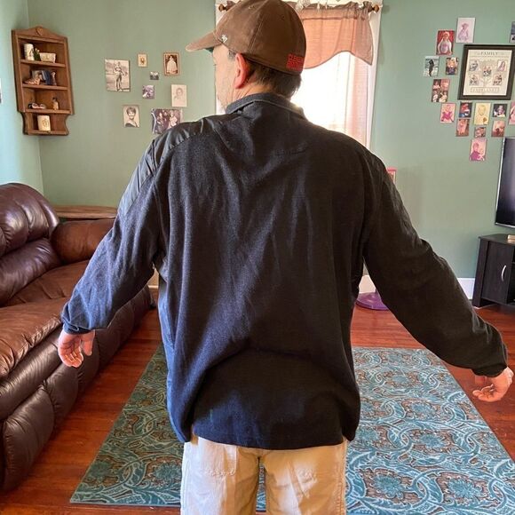 Bugatchi Pull Over Jacket with Pockets Gray LN - Picture 3 of 9